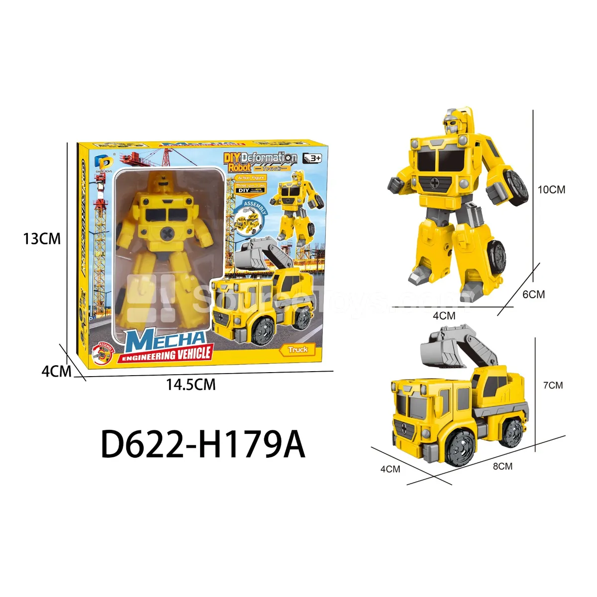 DIY Assembly Transforming Construction Vehicle Model Kit (D622-H179A) DIY Assembly Transforming Construction Vehicle Model Kit (D622-H179A)