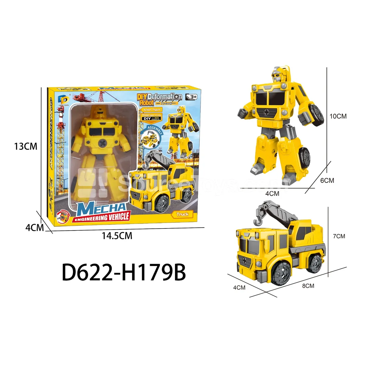 DIY Assembly Transforming Construction Vehicle Model Kit (D622-H179B) DIY Assembly Transforming Construction Vehicle Model Kit (D622-H179B)
