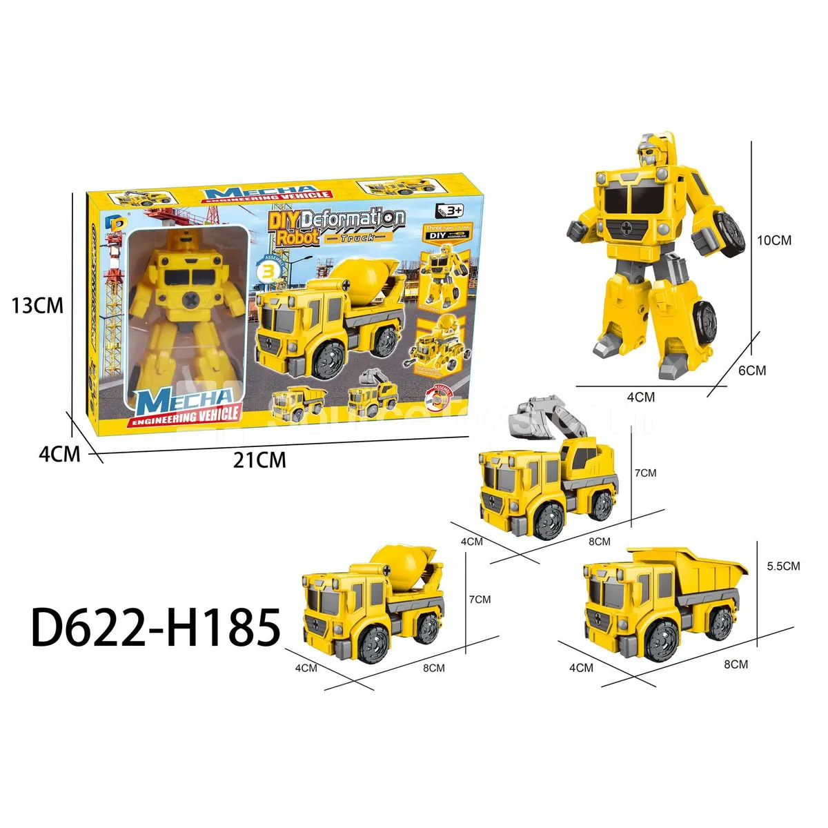 DIY Assembly Transforming Construction Vehicle (D622-H185) DIY Assembly Transforming Construction Vehicle (D622-H185)