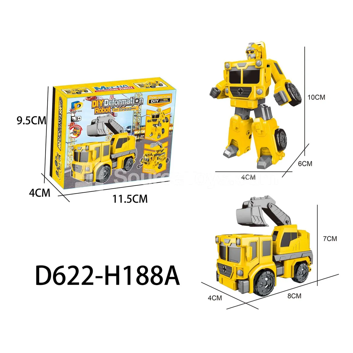 DIY Assembly Transforming Construction Vehicle (D622-H188A) DIY Assembly Transforming Construction Vehicle (D622-H188A)