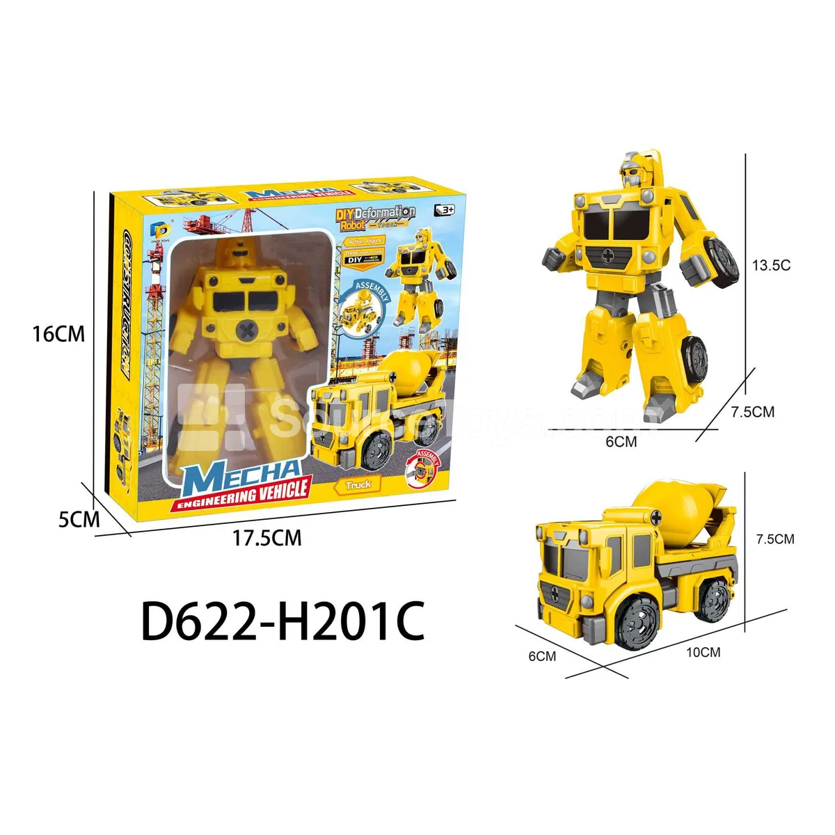DIY Assembly Transforming Construction Vehicle Model Kit (D622-H201C) DIY Assembly Transforming Construction Vehicle Model Kit (D622-H201C)