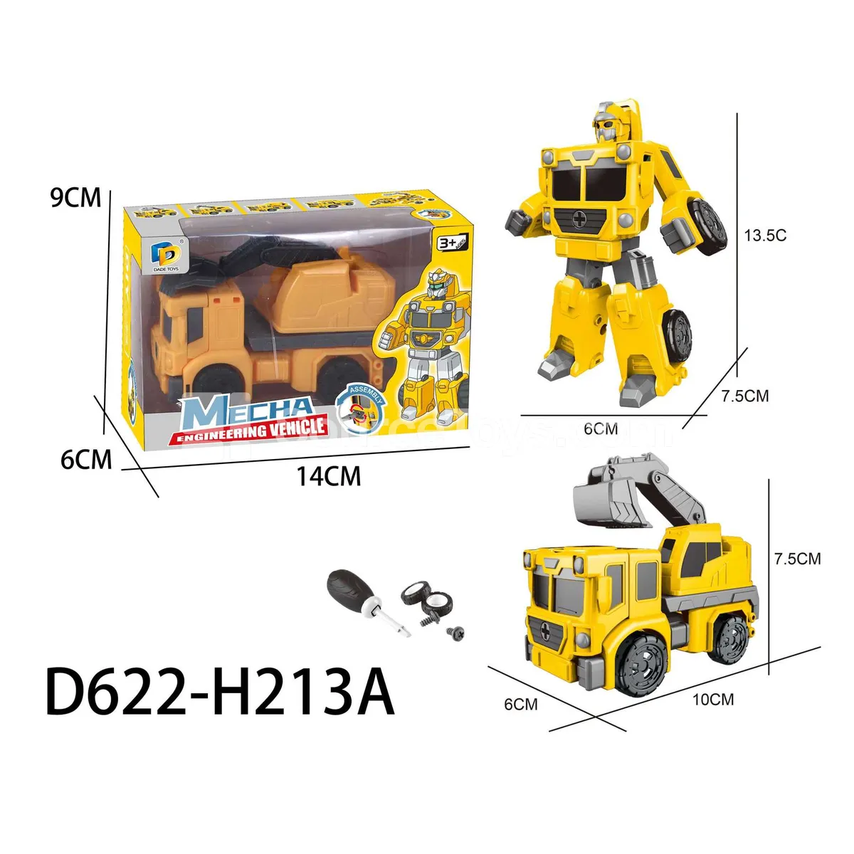 DIY Assembly Transforming Construction Vehicle (D622-H213A) DIY Assembly Transforming Construction Vehicle (D622-H213A)