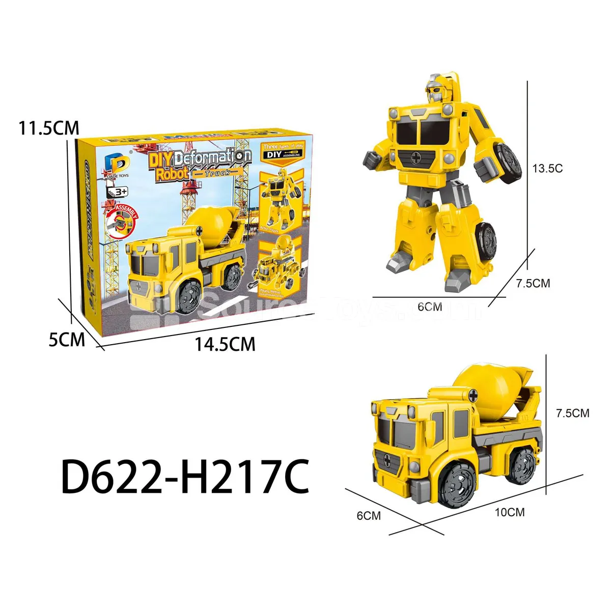 DIY Assembly Transforming Construction Vehicle Model Kit (D622-H217C) DIY Assembly Transforming Construction Vehicle Model Kit (D622-H217C)