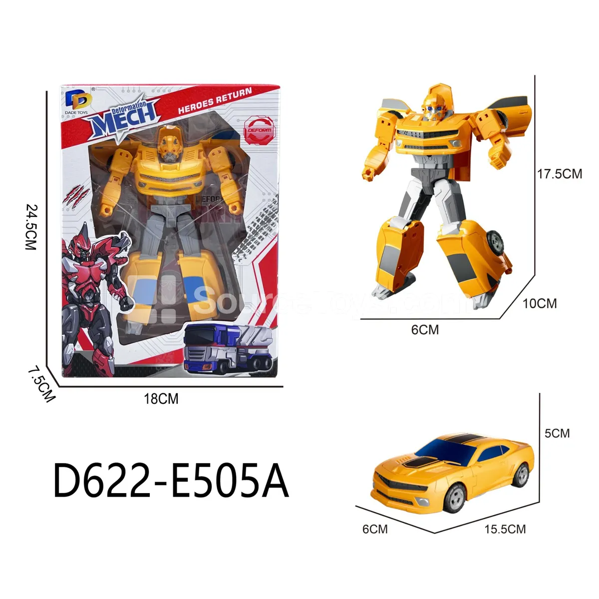 Transforming Mecha Toy, Window Box (D622-E505A) Transforming Mecha Toy, Window Box (D622-E505A)