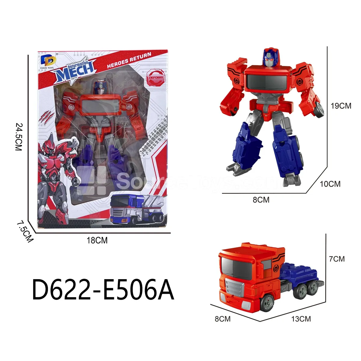 Transforming Mecha Toy, Window Box (D622-E506A) Transforming Mecha Toy, Window Box (D622-E506A)