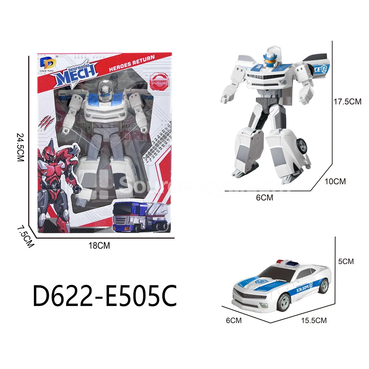 Transforming Mecha Toy, Window Box (D622-E505C) Transforming Mecha Toy, Window Box (D622-E505C)