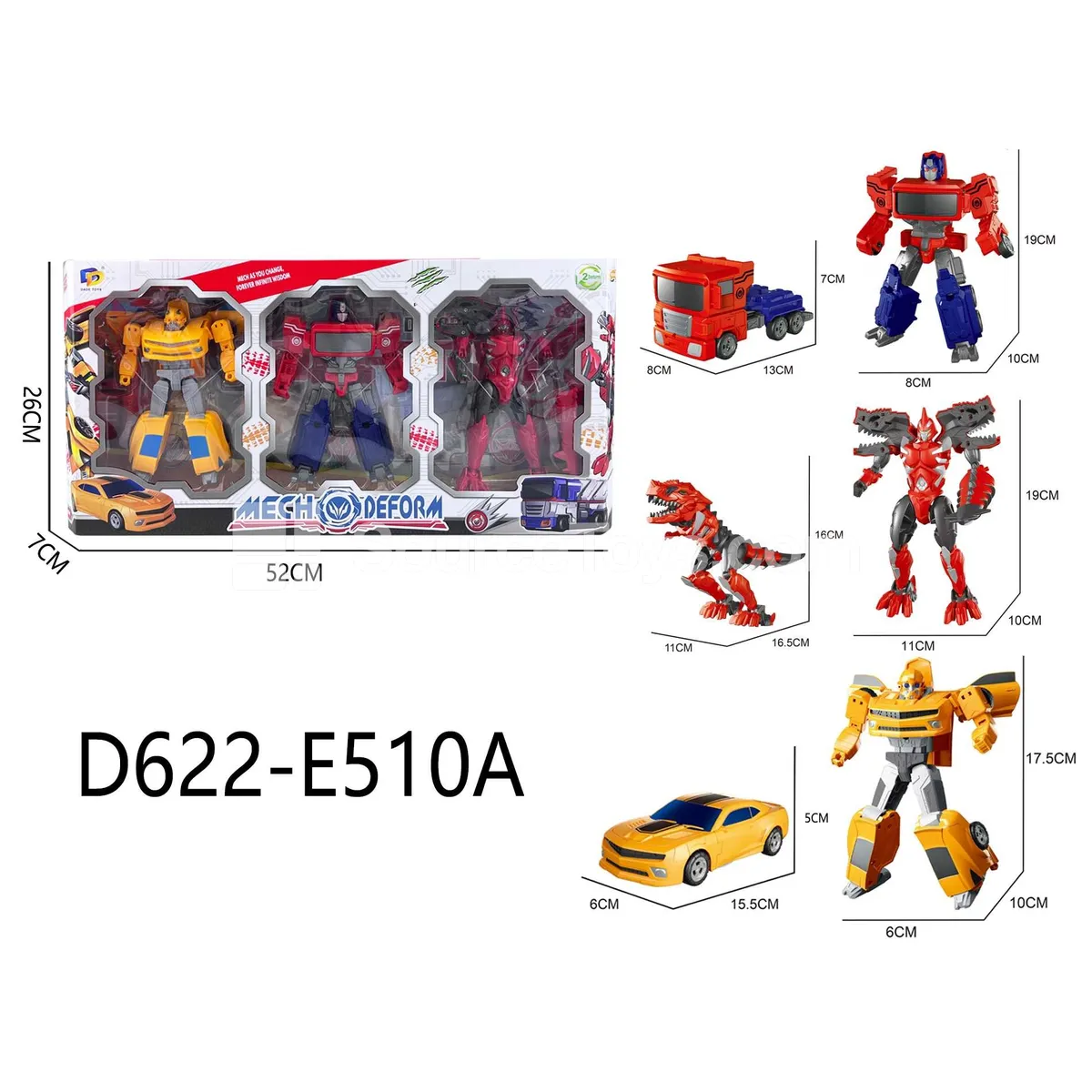Transforming Mecha Toy, Window Box (D622-E510A) Transforming Mecha Toy, Window Box (D622-E510A)