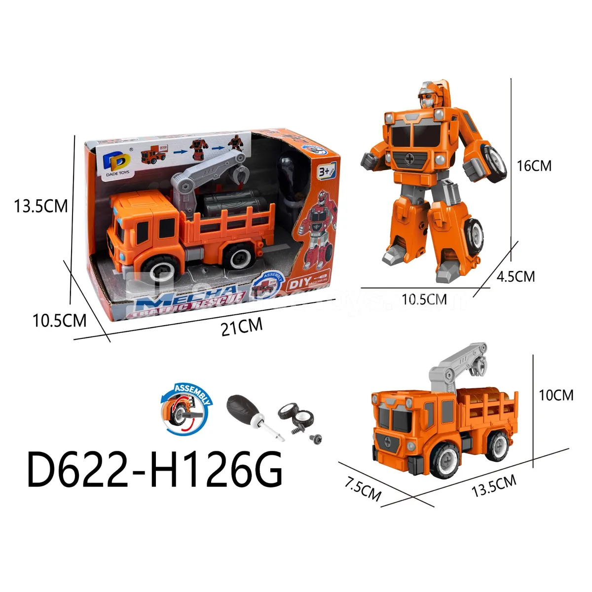 DIY Assembly Transforming City Rescue Vehicle (D622-H126G) DIY Assembly Transforming City Rescue Vehicle (D622-H126G)