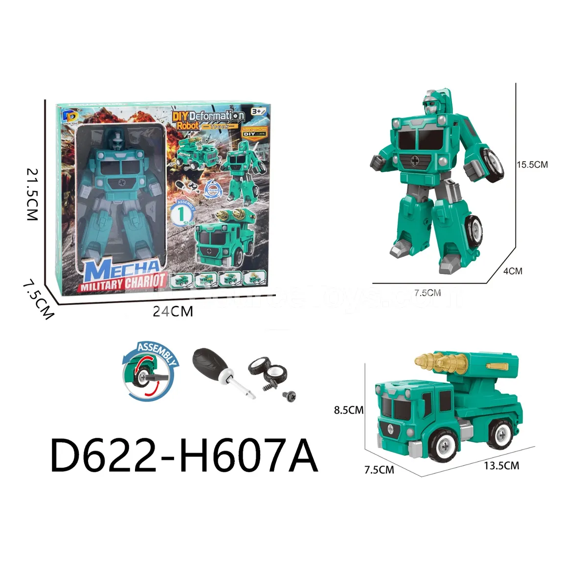 DIY Assembly Transforming City Rescue Vehicle (D622-H607A) DIY Assembly Transforming City Rescue Vehicle (D622-H607A)