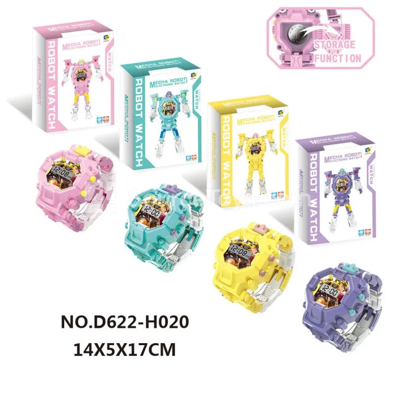 Macaron-Style Transforming Electronic Watches, 4 Assorted Colors Macaron-Style Transforming Electronic Watches, 4 Assorted Colors