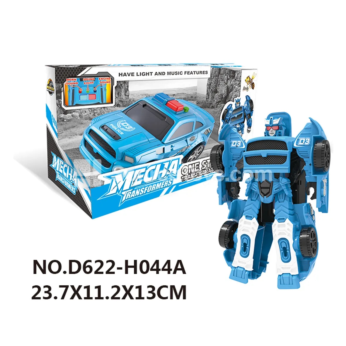 Transforming Mecha Toy with Music and Lights (D622-H044A) Transforming Mecha Toy with Music and Lights (D622-H044A)
