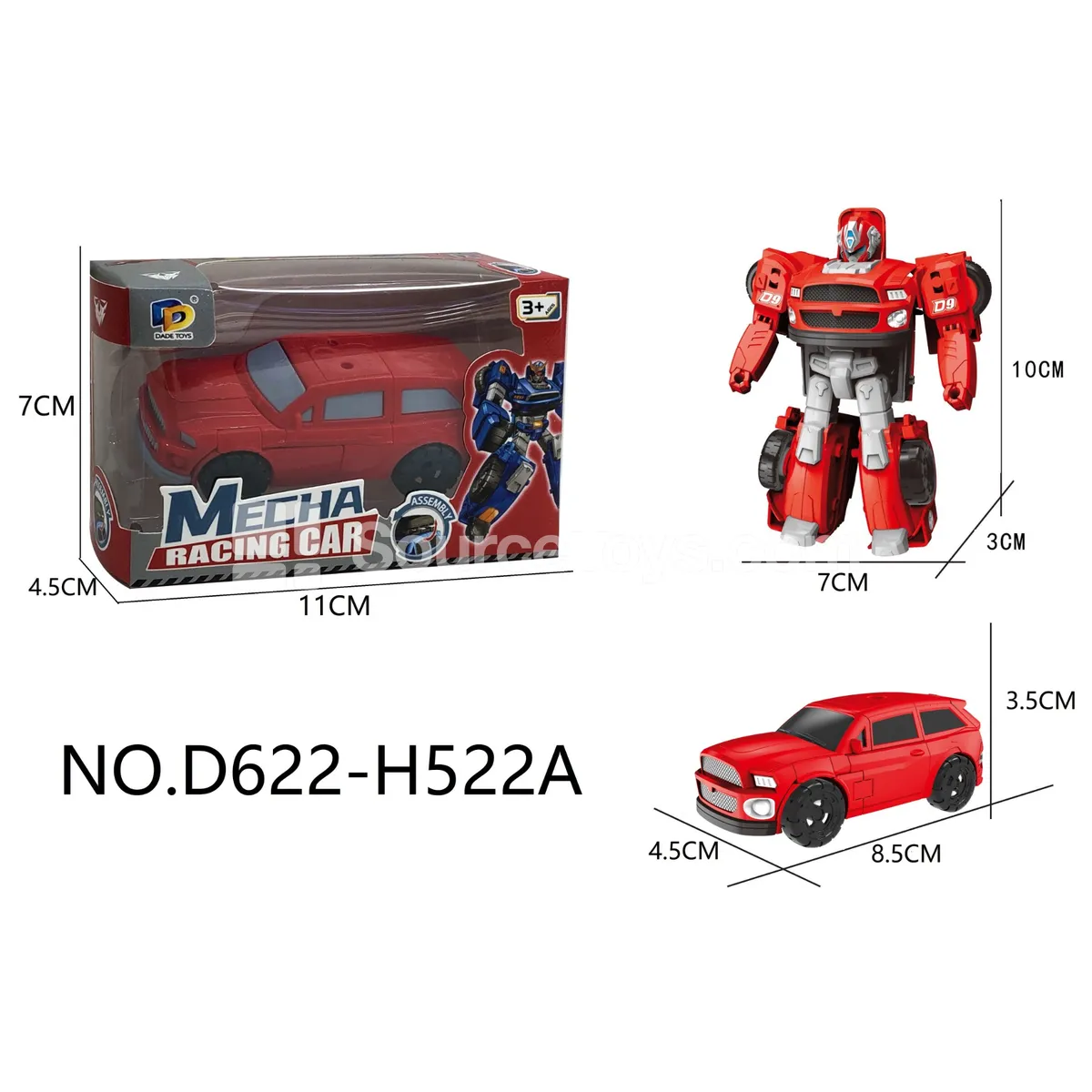 DIY Assembly Transforming Car Model Kit (D622-H522A) DIY Assembly Transforming Car Model Kit (D622-H522A)