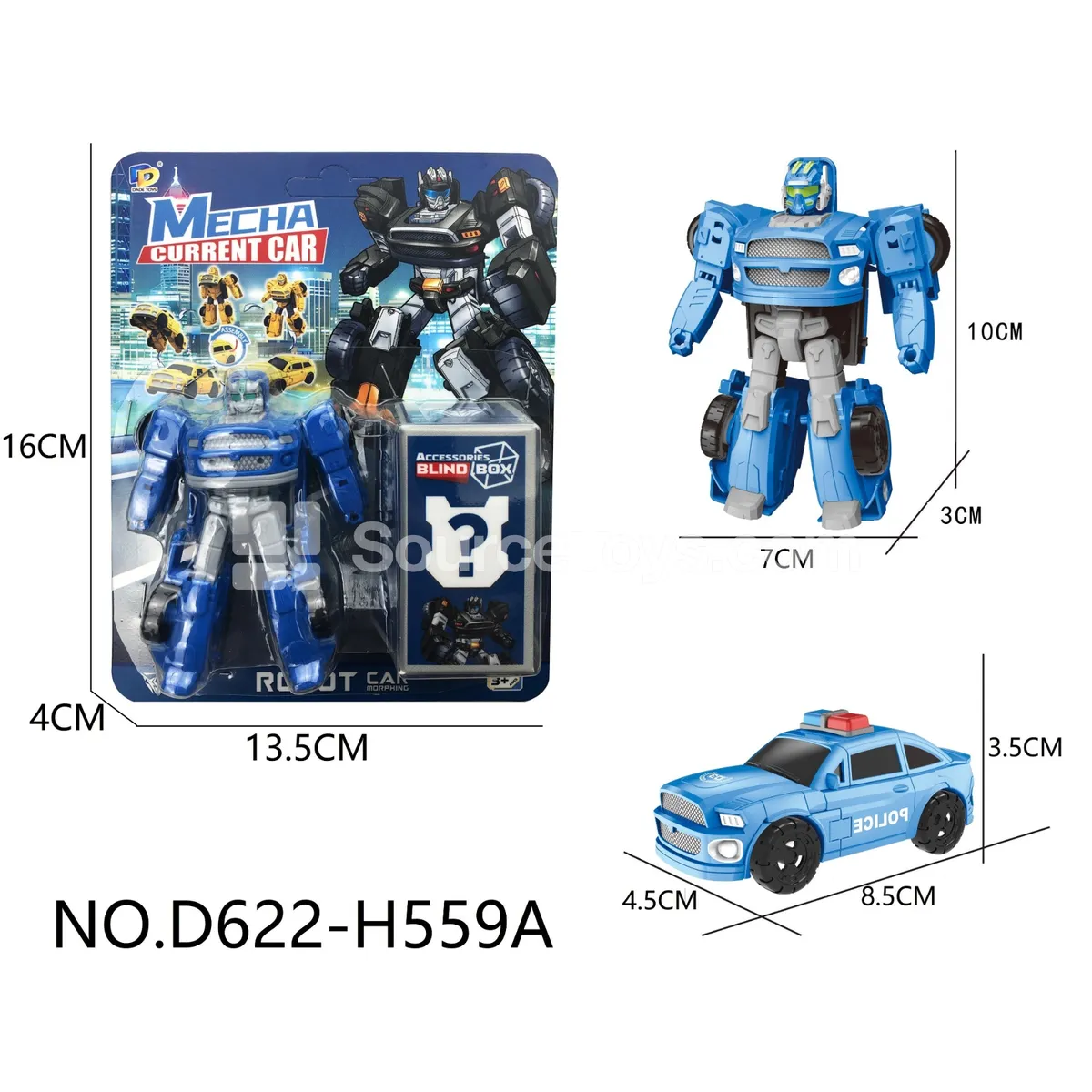 DIY Assembly Transforming Police Vehicle (D622-H559A) DIY Assembly Transforming Police Vehicle (D622-H559A)