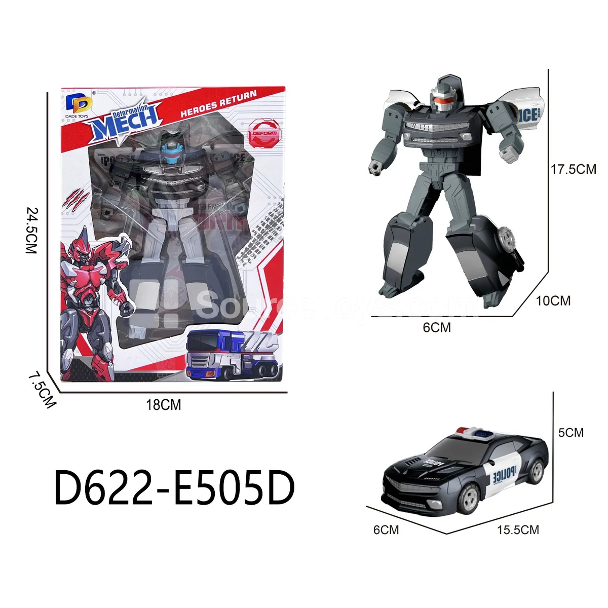 Transforming Mecha Toy, Window Box (D622-E505D) Transforming Mecha Toy, Window Box (D622-E505D)