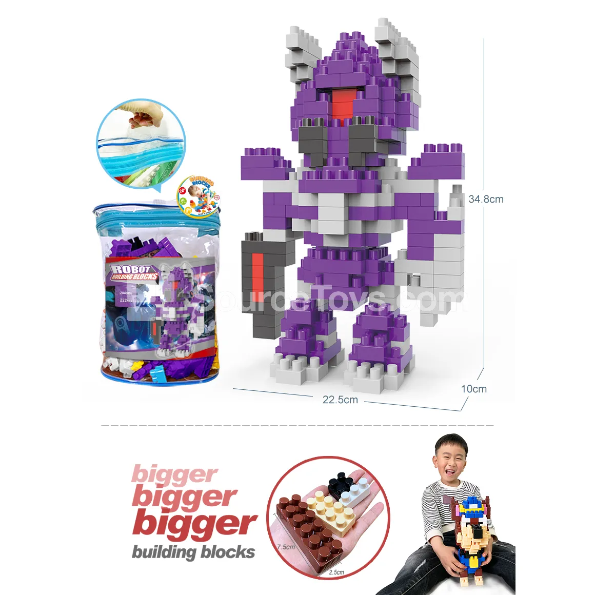 Shockwave Large-Piece Building Block Set, 222 Pieces (2849C6) Shockwave Large-Piece Building Block Set, 222 Pieces (2849C6)