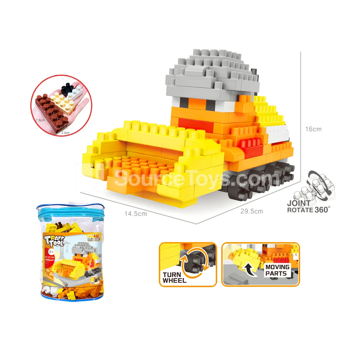Excavator Building Blocks, 148 Pieces (2877C6)
