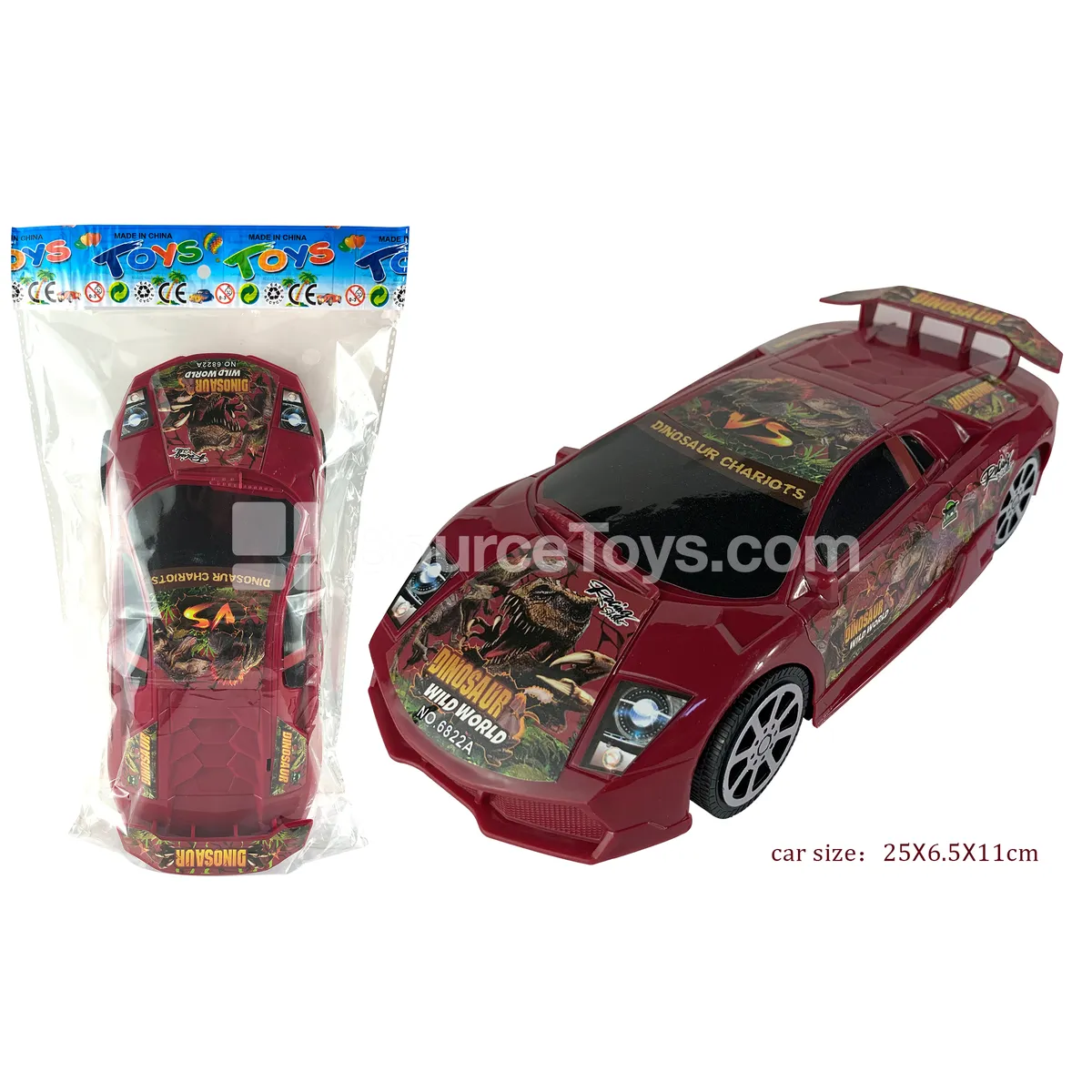 Dinosaur Friction-Powered Toy Car (6822A)