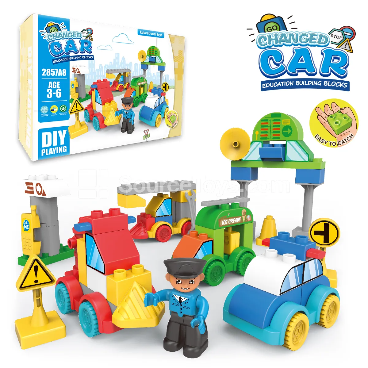 Car Building Blocks Set, 59 Pieces (2857A8)