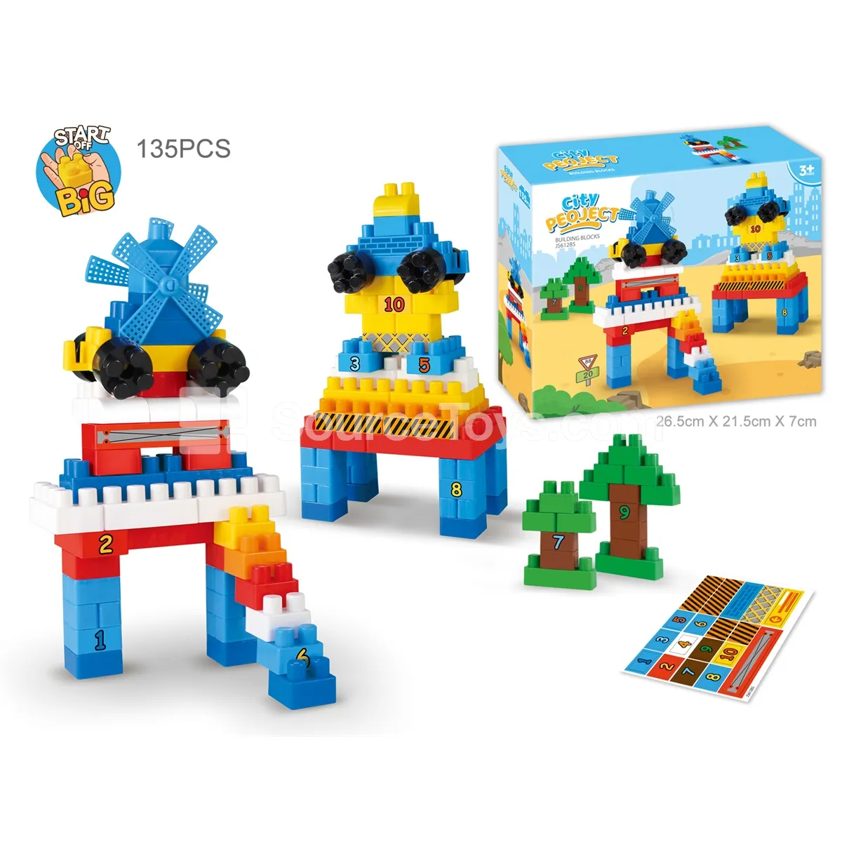 Robot Castle Number Building Blocks, 135 Pieces (JS612A5) Robot Castle Number Building Blocks, 135 Pieces (JS612A5)