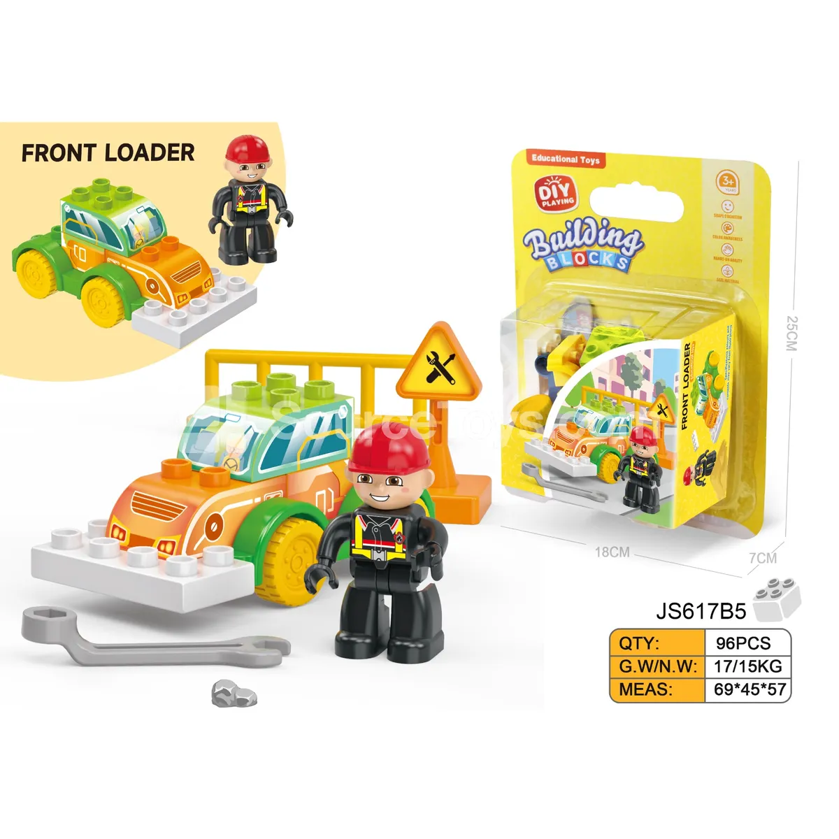 Road Roller Building Block Set, 11 Pieces (JS617B5) Road Roller Building Block Set, 11 Pieces (JS617B5)