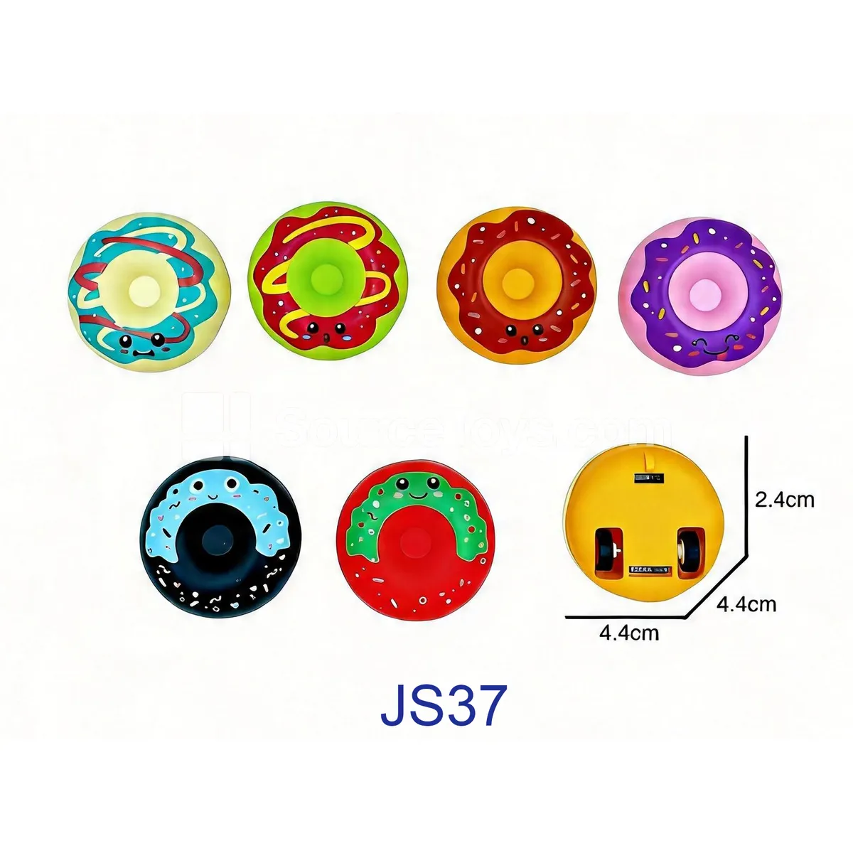 Pretend-Play Pull-Back Donut Cars, 6 Expressions (JS37) Pretend-Play Pull-Back Donut Cars, 6 Expressions (JS37)