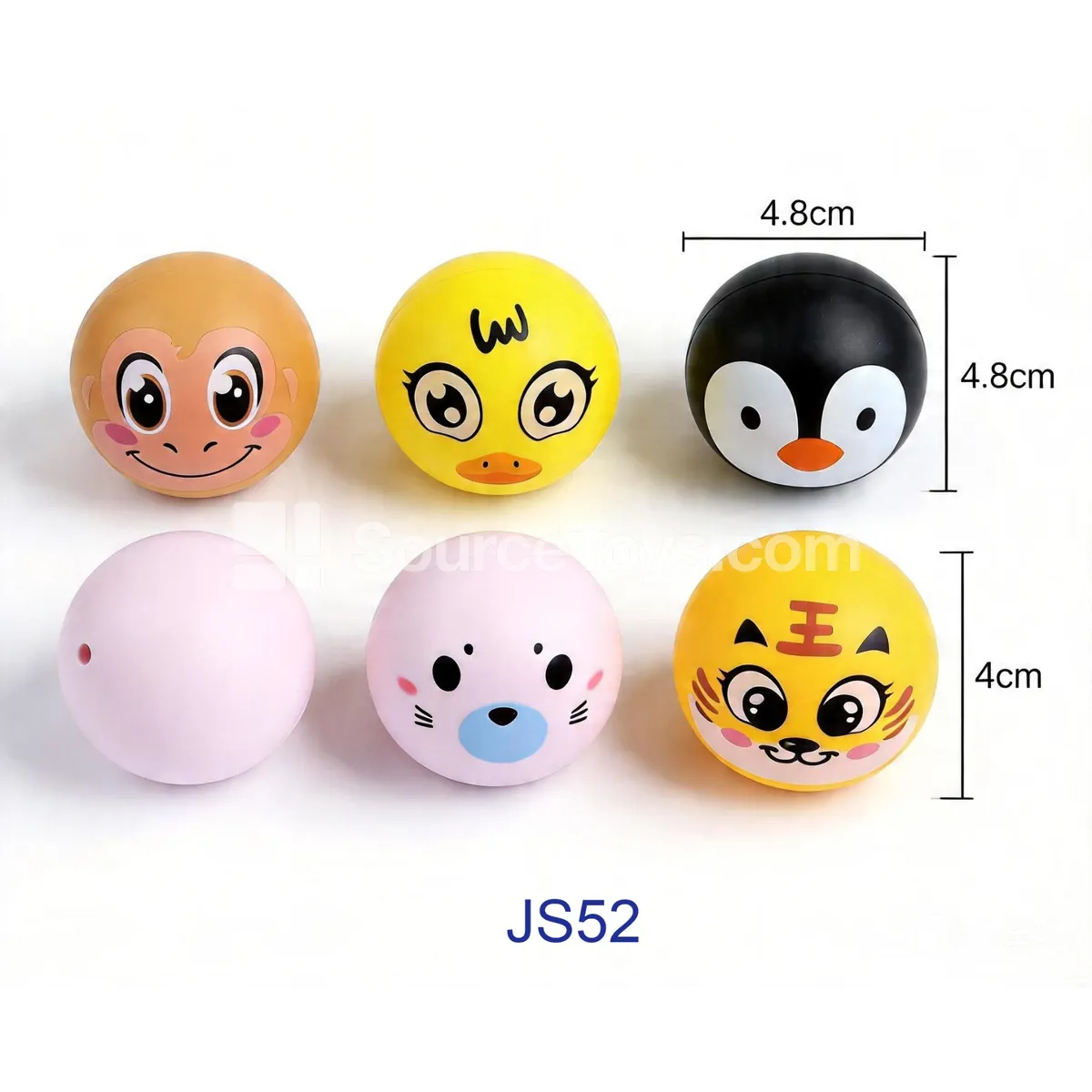Pull-Back Roly-Poly Ball Cars, Cute Animal Series 2 (JS52) Pull-Back Roly-Poly Ball Cars, Cute Animal Series 2 (JS52)