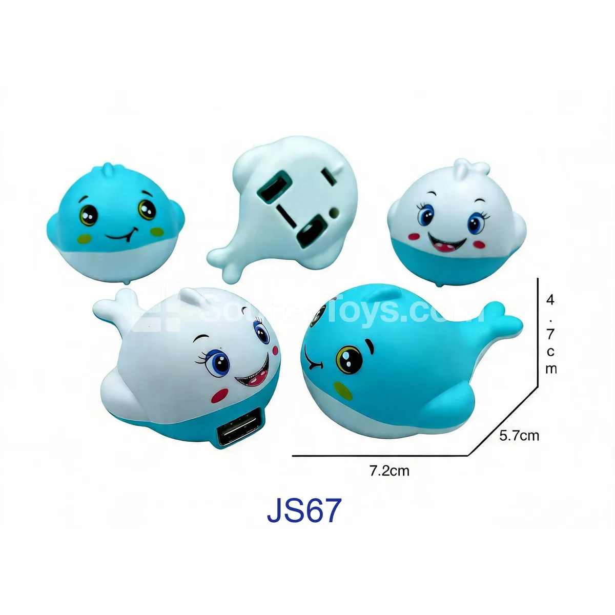 Pull-Back Whale Toy (JS67)