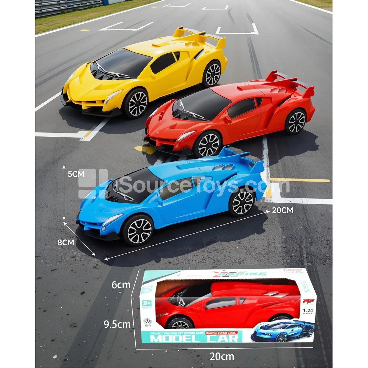 Friction-Powered City Race Car, 3 Assorted Colors (3172B) Friction-Powered City Race Car, 3 Assorted Colors (3172B)