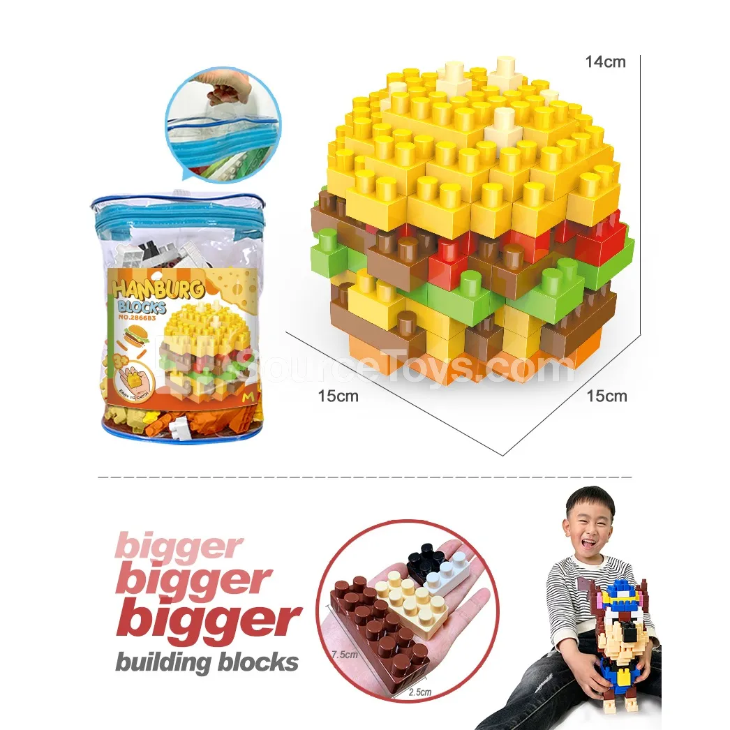Burger Building Block Set, 157 Pieces (2866C3) Burger Building Block Set, 157 Pieces (2866C3)