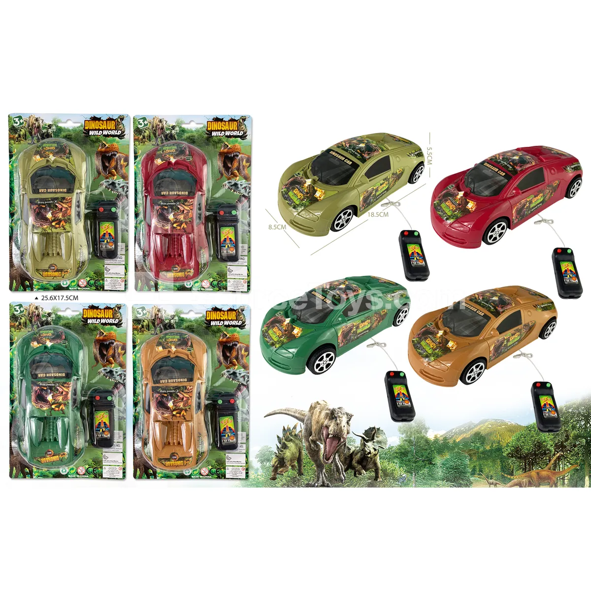 Dinosaur Toy Car, 4 Colors (6825B)