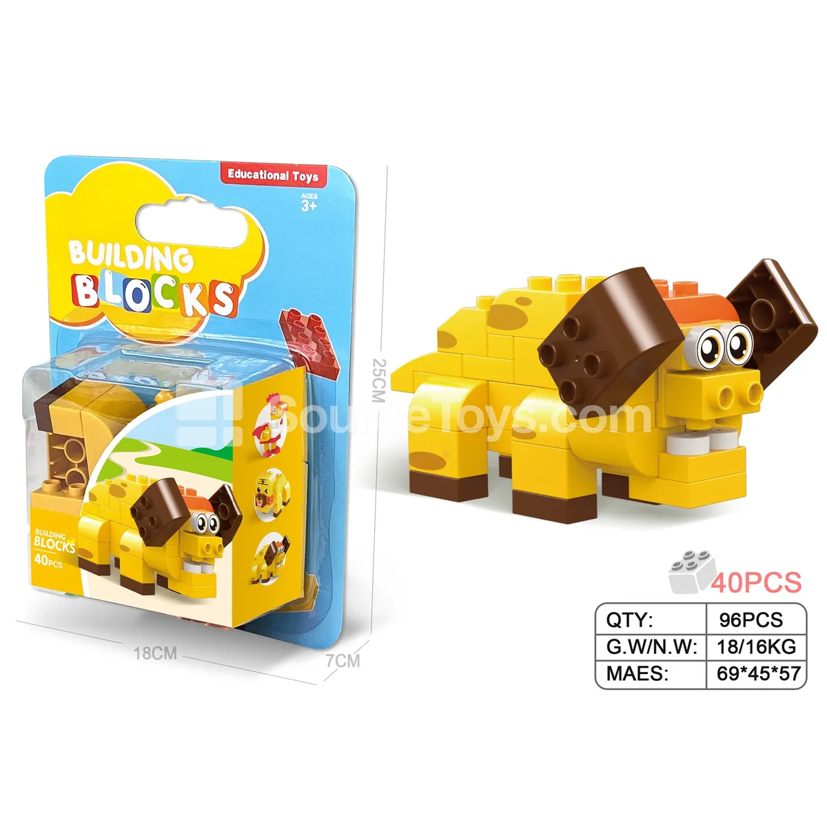 Large Building Blocks, 40 Pieces (JS607B6) Large Building Blocks, 40 Pieces (JS607B6)