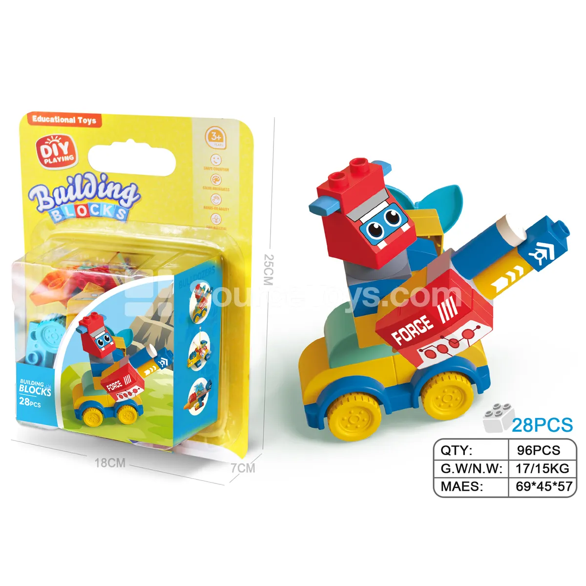Robot Building Block Set, 28 Pieces (JS608B5) Robot Building Block Set, 28 Pieces (JS608B5)
