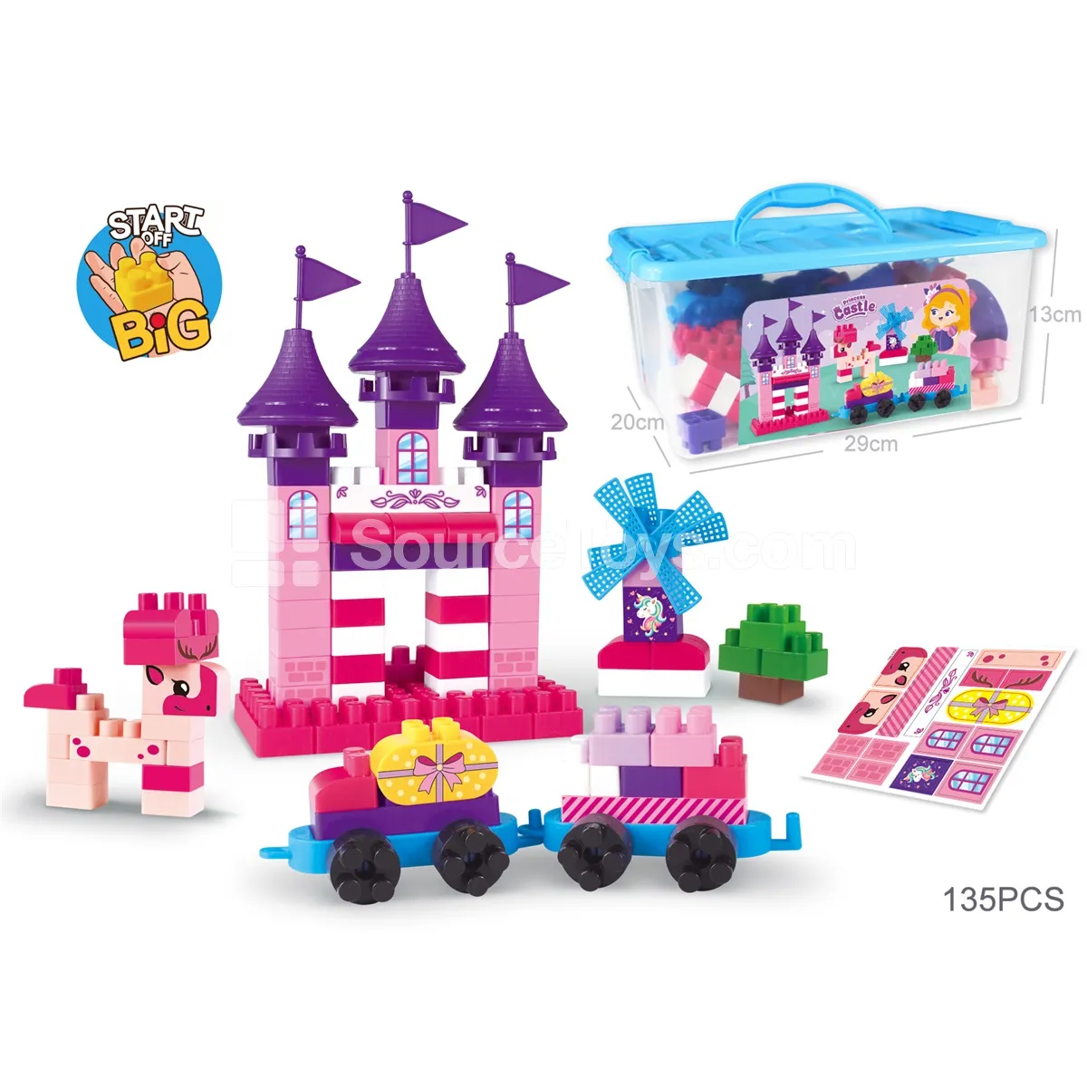 Princess Castle Building Block Set, 135 Pieces (JS612C3) Princess Castle Building Block Set, 135 Pieces (JS612C3)