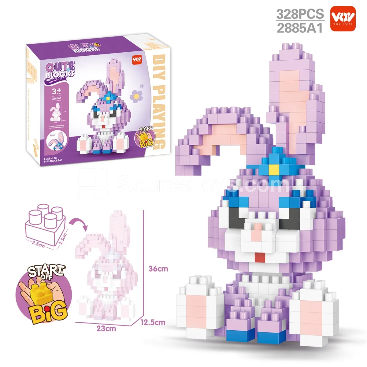 Large-Piece Building Block Set, 328 Pieces (2885C1) Large-Piece Building Block Set, 328 Pieces (2885C1)
