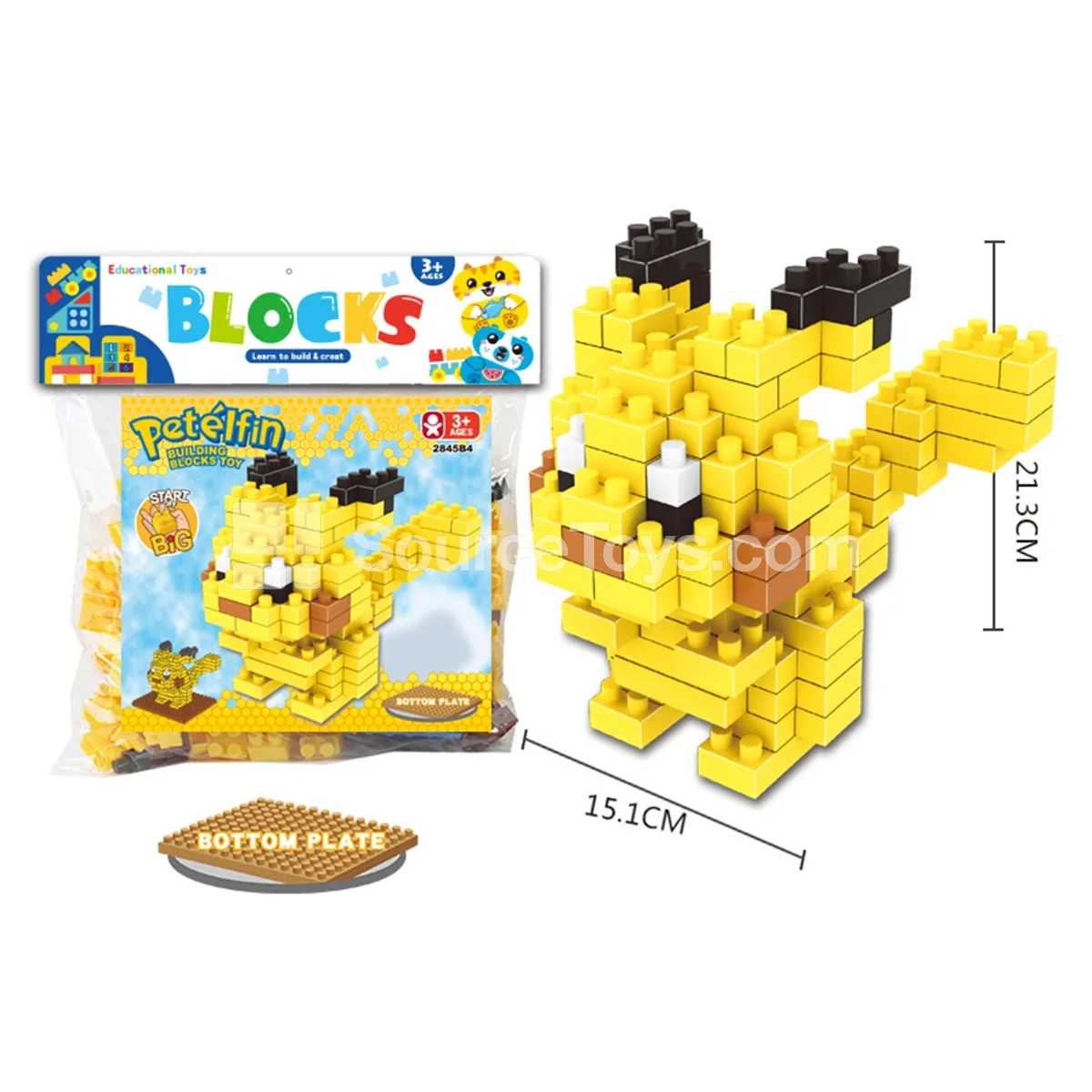 Large-Piece Building Block Set with Baseplate, 130 Pieces (2845B4) Large-Piece Building Block Set with Baseplate, 130 Pieces (2845B4)