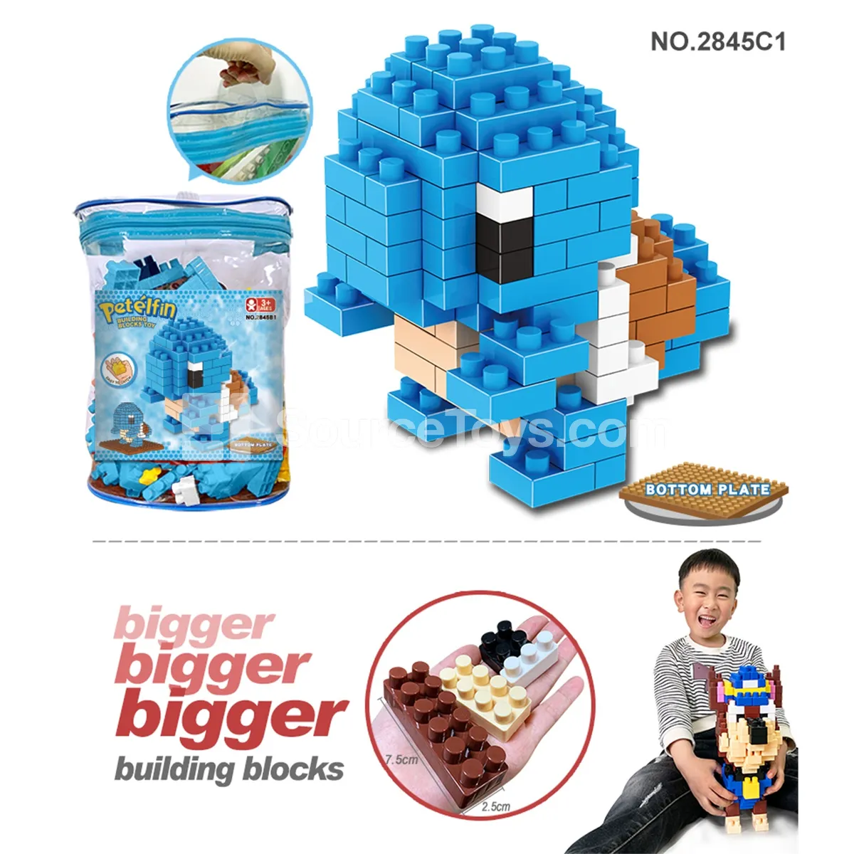 Large-Piece Building Block Set with Baseplate, 133 Pieces (2845C1) Large-Piece Building Block Set with Baseplate, 133 Pieces (2845C1)