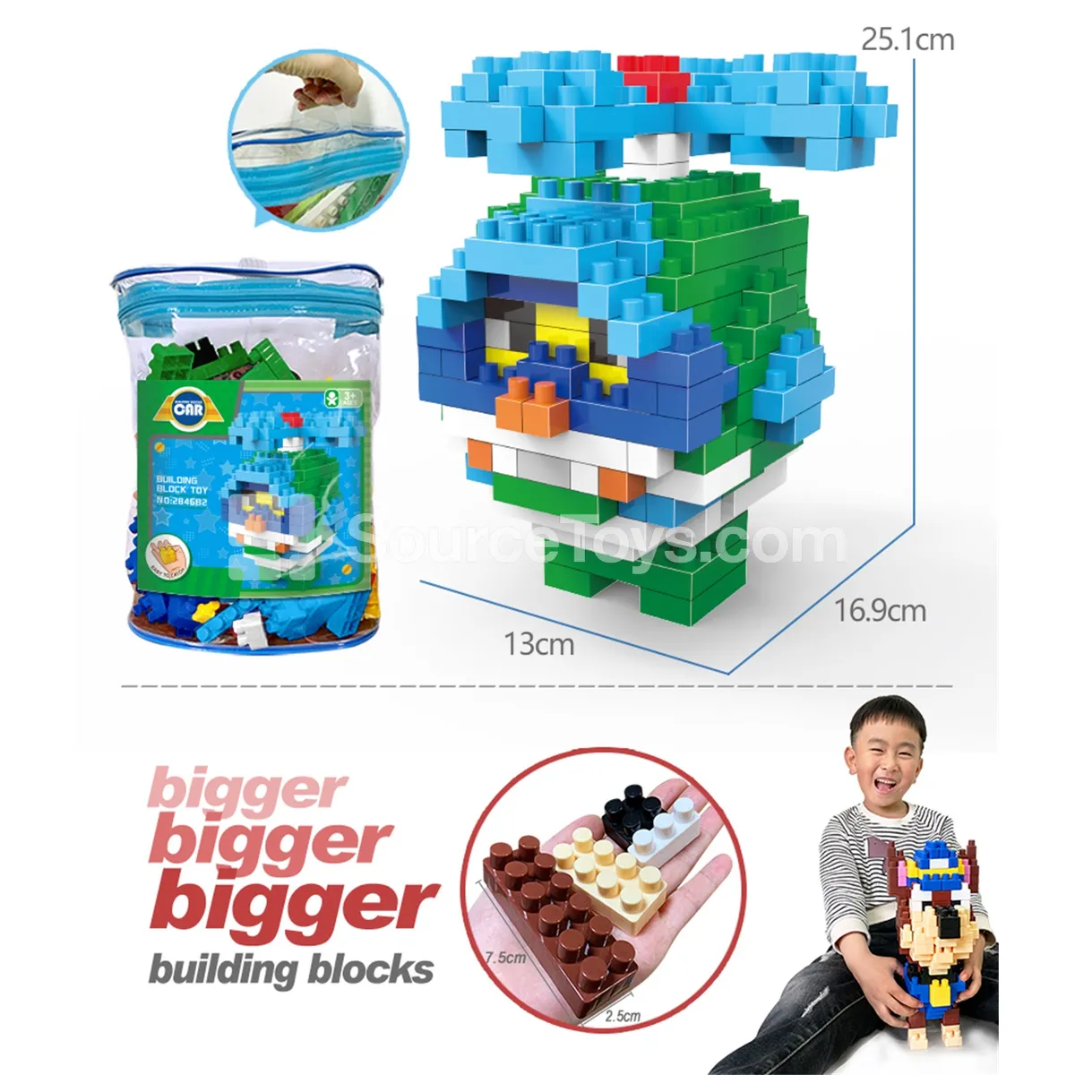 Helicopter Building Block Set, 204 Pieces (2846C2) Helicopter Building Block Set, 204 Pieces (2846C2)