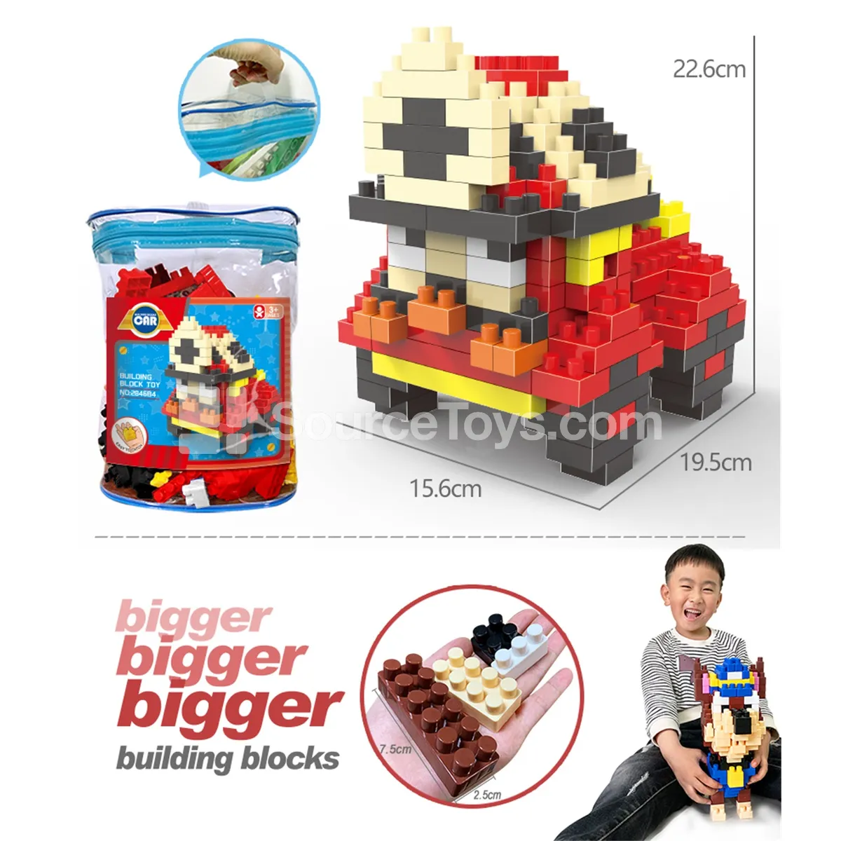 Fire Rescue Vehicle Building Block Set, 224 Pieces (2846C4) Fire Rescue Vehicle Building Block Set, 224 Pieces (2846C4)