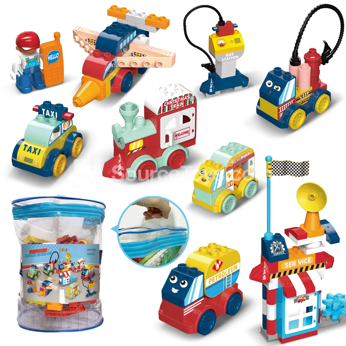 Car-Themed Building Block Set, 148 Pieces (2876C4) Car-Themed Building Block Set, 148 Pieces (2876C4)
