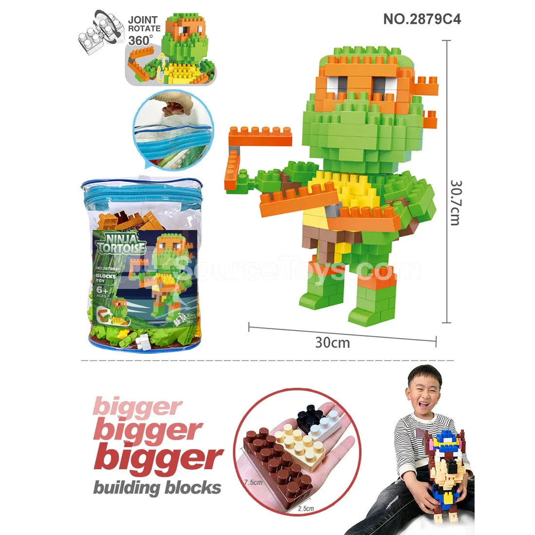 Large-Piece Building Block Figure Set (2879C4) Large-Piece Building Block Figure Set (2879C4)