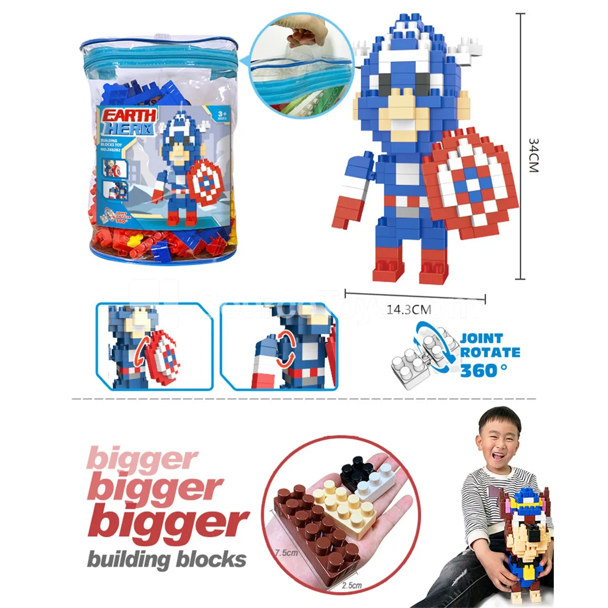Large-Piece Building Block Set, 201 Pieces (2882C2) Large-Piece Building Block Set, 201 Pieces (2882C2)