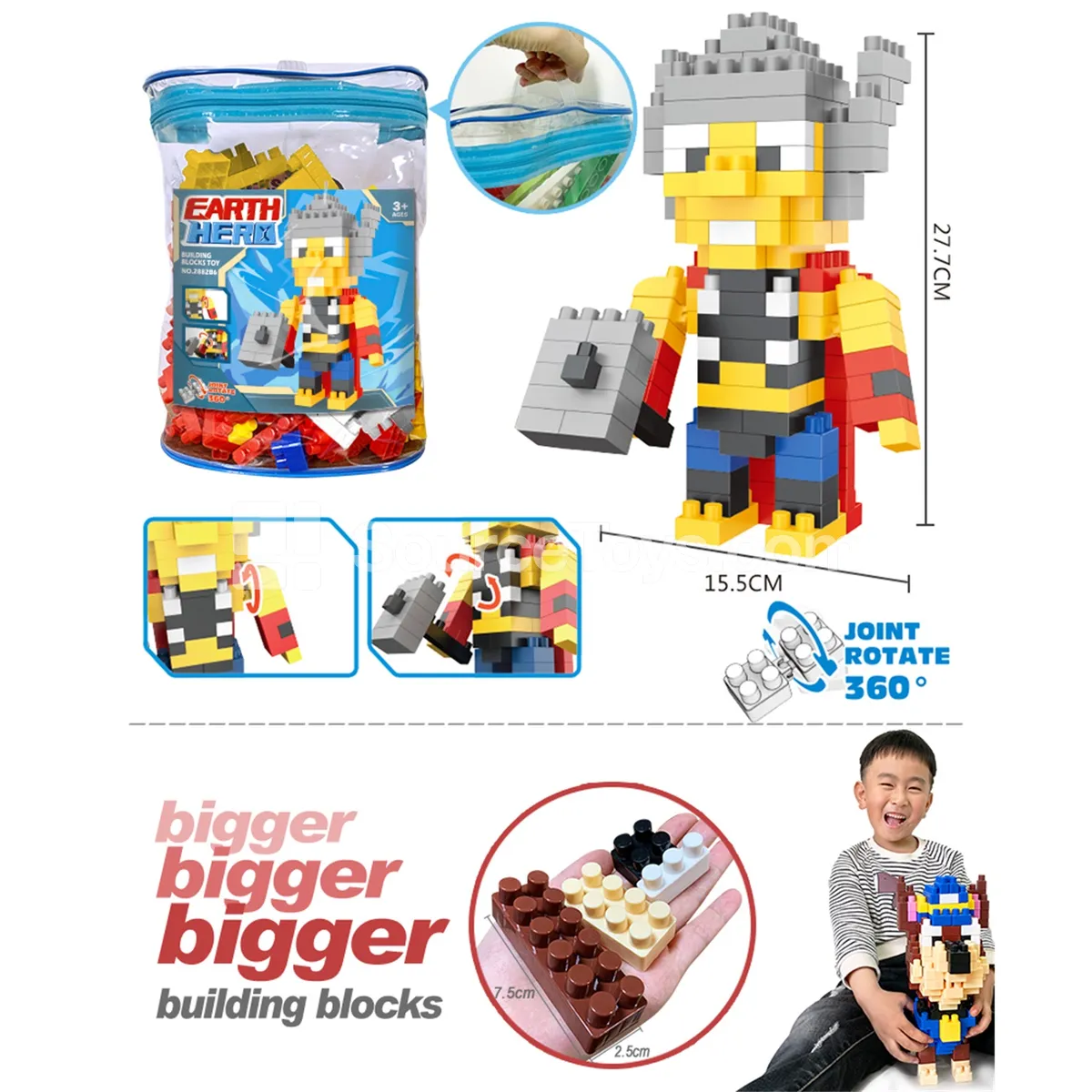 Thor-Style Large Building Block Set, 147 Pieces (2882C6) Thor-Style Large Building Block Set, 147 Pieces (2882C6)