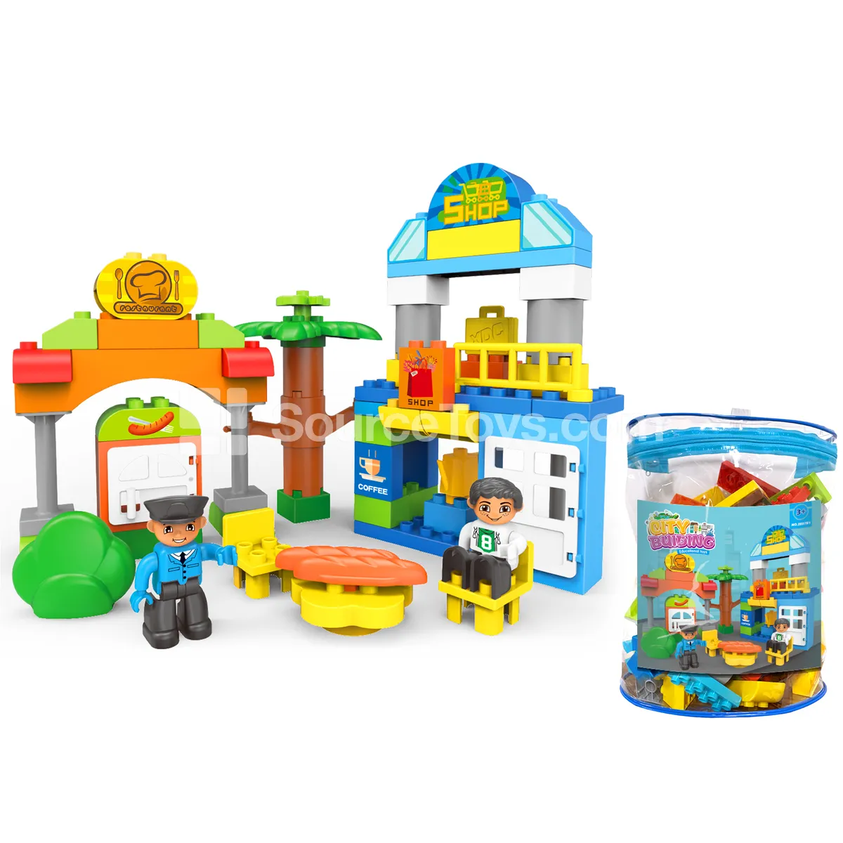 City Plaza Building Block Set, 59 Pieces (2857C1)