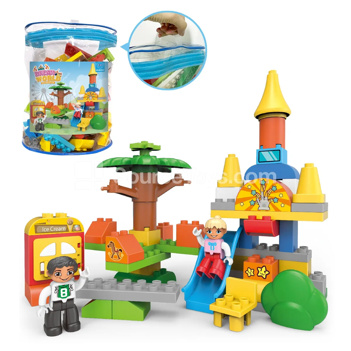 Amusement Park Building Block Set, 57 Pieces (2857C12)