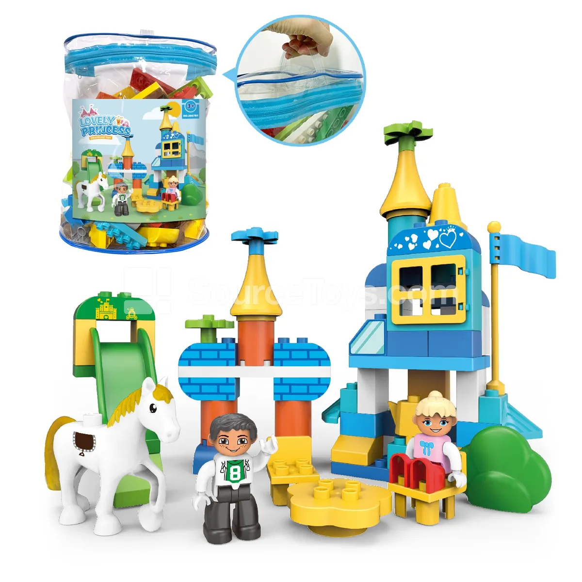 Princess Building Blocks, 66 Pieces (2857C5) Princess Building Blocks, 66 Pieces (2857C5)