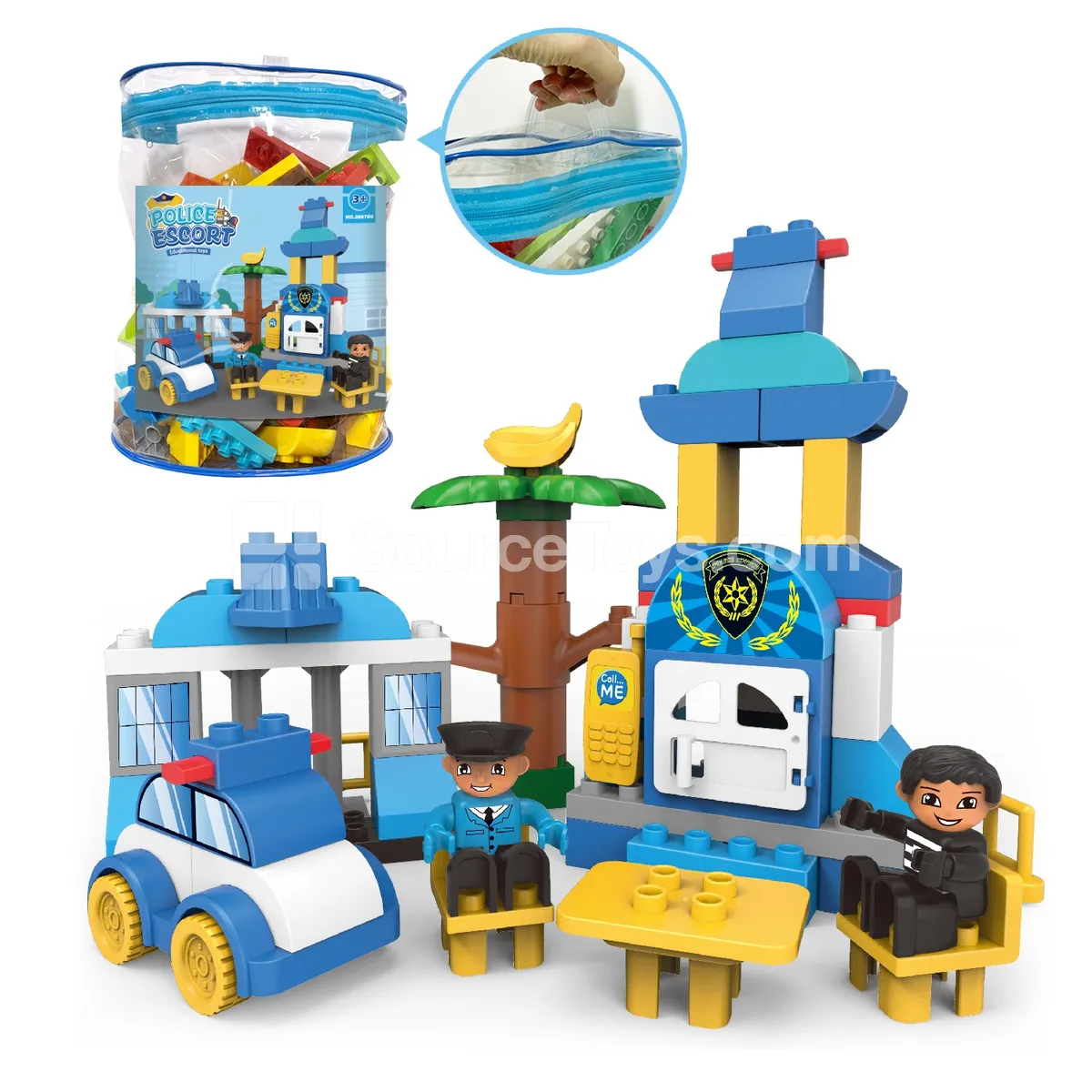 Town Police Building Block Set, 56 Pieces (2857C6)