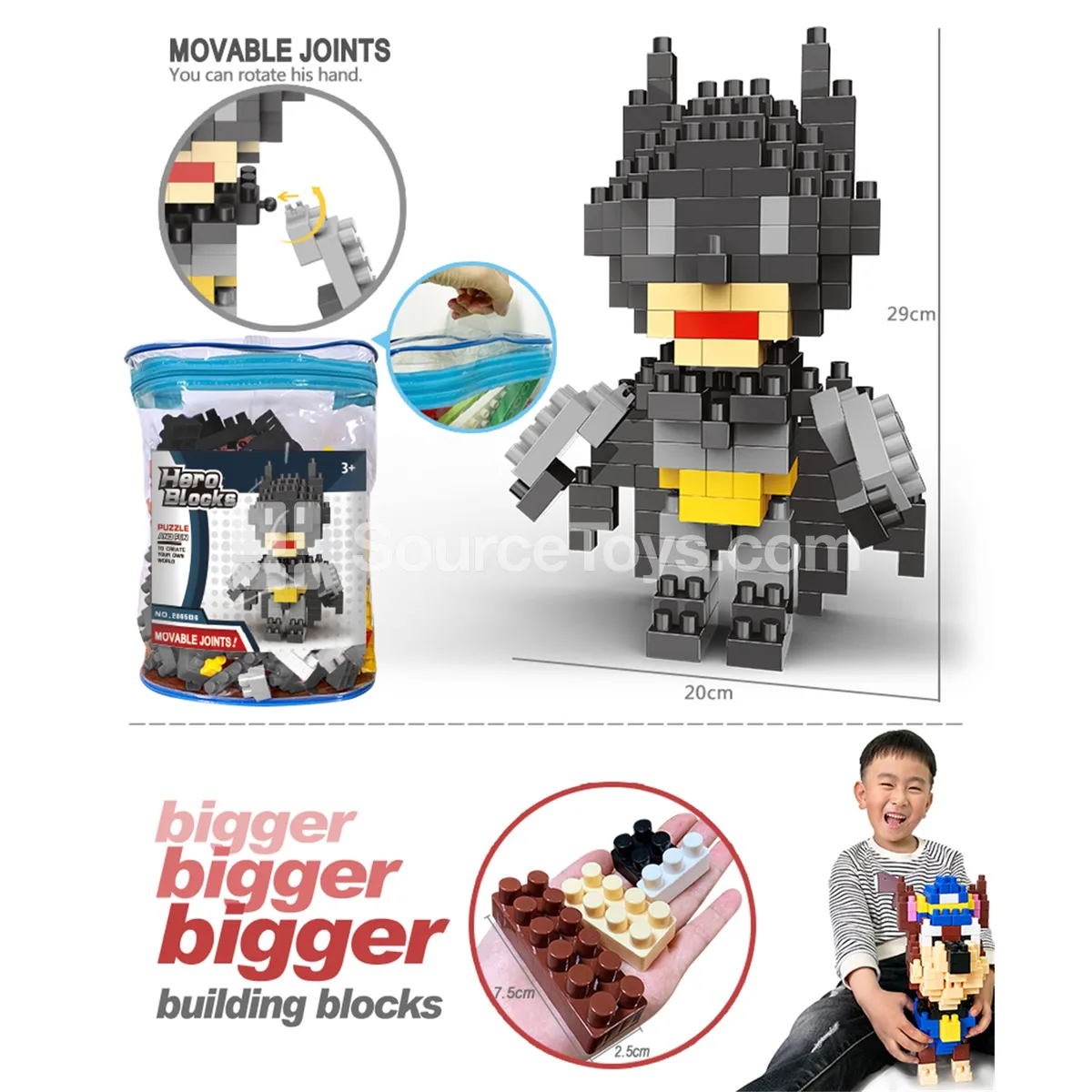 Batman Building Blocks Set, 190 Pieces (2865C6)