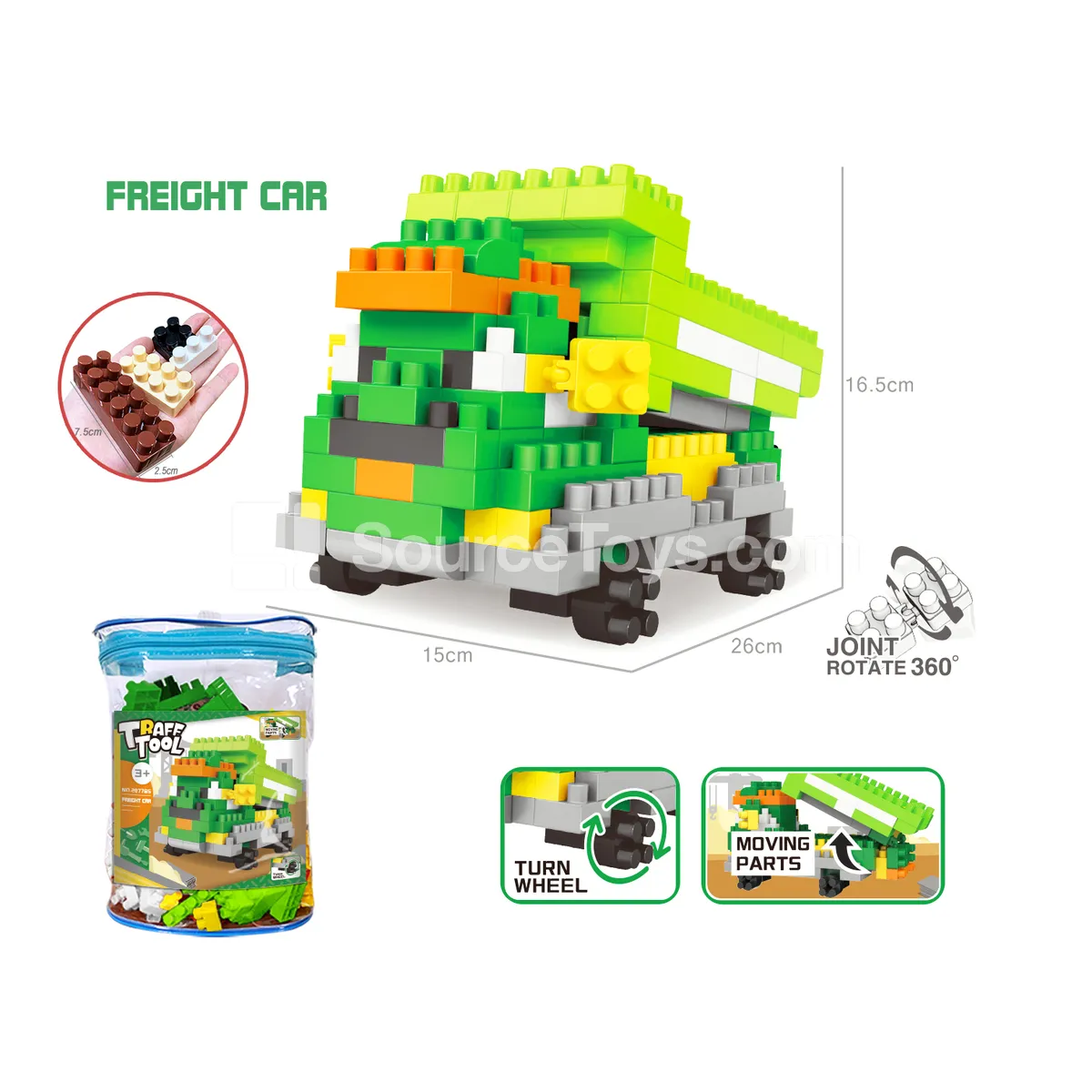 Large-Piece Building Block Set, 172 Pieces (2877C5) Large-Piece Building Block Set, 172 Pieces (2877C5)