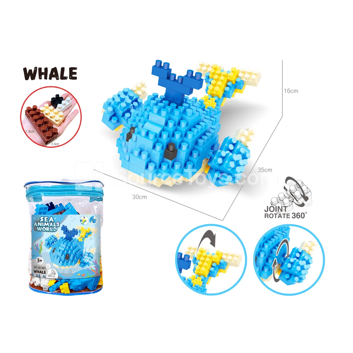 Whale Building Blocks, 185 Pieces (2878C1) Whale Building Blocks, 185 Pieces (2878C1)