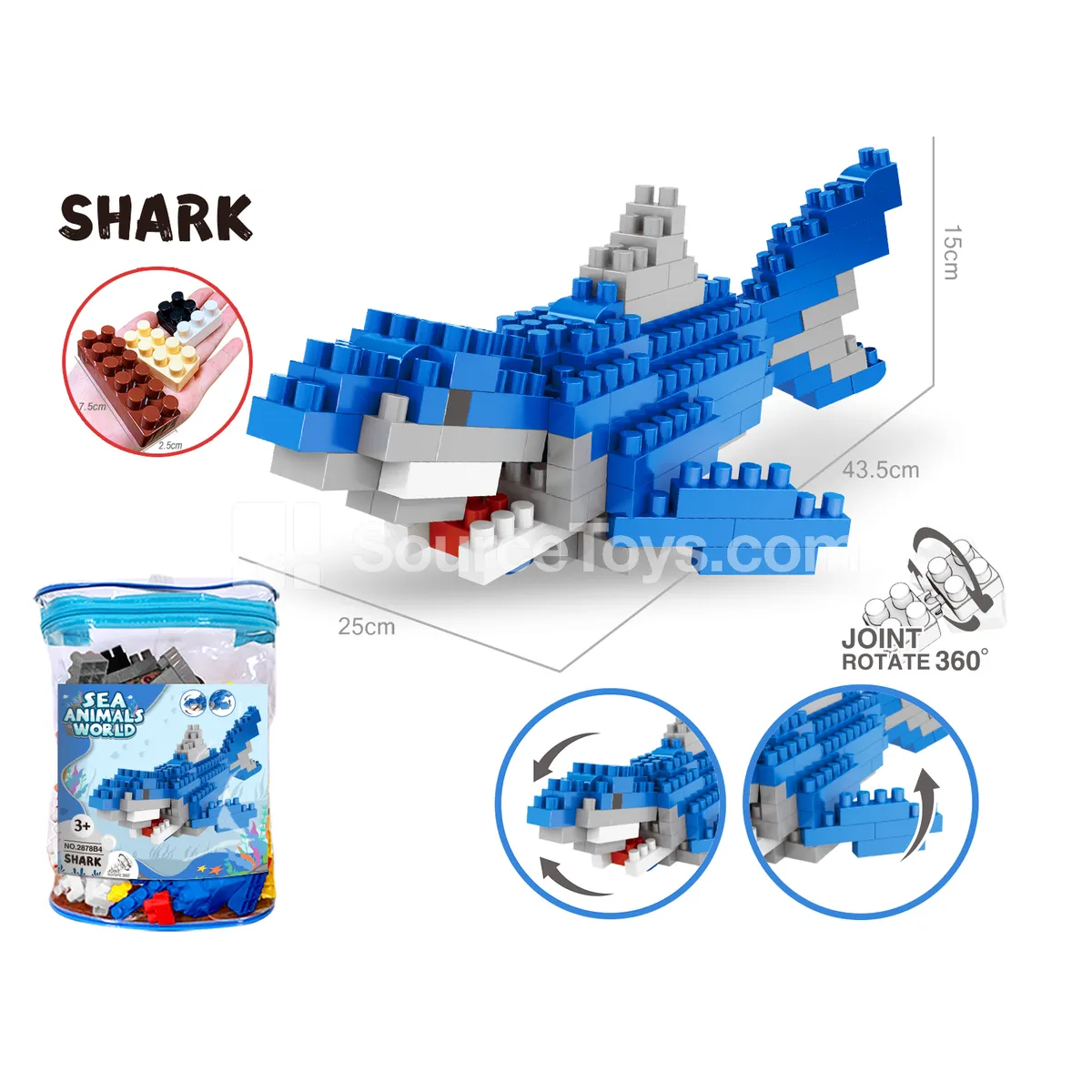 Shark Building Blocks, 158 Pieces (2878C4) Shark Building Blocks, 158 Pieces (2878C4)